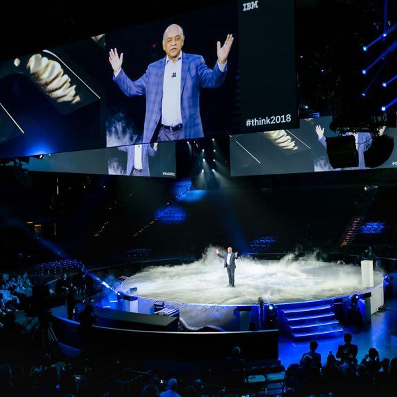 A gentlemen speaking at THINK 2018